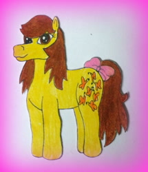 Size: 1050x1220 | Tagged: dead source, safe, artist:applejack-1982, butterscotch (g1), g1, solo, traditional art