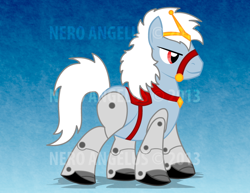 Size: 866x669 | Tagged: safe, artist:neroangelus, pony, bravestarr, male, ponified, solo, stallion, thirty-thirty, watermark