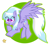 Size: 2109x1867 | Tagged: safe, artist:amberpendant, cloudchaser, pegasus, pony, female, mare, purple coat, solo, two toned mane, wings