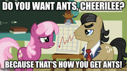 Size: 463x260 | Tagged: safe, screencap, cheerilee, filthy rich, family appreciation day, ants, archer (show), danger zone, malory archer, phrasing, quote