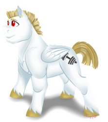 Size: 600x675 | Tagged: safe, artist:dragonfoxgirl, bulk biceps, pegasus, pony, handsome hunky bulky, male, simple background, solo, stallion, transparent background