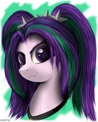 Size: 638x793 | Tagged: safe, artist:razya, aria blaze, pony, equestria girls, rainbow rocks, equestria girls ponified, ponified, solo