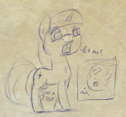 Size: 601x558 | Tagged: safe, artist:post-it, twilight sparkle, oc, oc:anon, human, monochrome, petting, sketch, traditional art