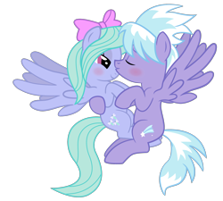 Size: 2000x1796 | Tagged: safe, artist:ispincharles, cloudchaser, flitter, pegasus, pony, blushing, cute, female, incest, lesbian, mare, pegacest, shipping, simple background, smiling, transparent background