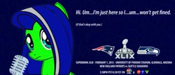 Size: 600x258 | Tagged: safe, american football, andrea libman, if that's okay with you, new england patriots, nfl, recolor, seattle seahawks, super bowl, super bowl xlix, twitter