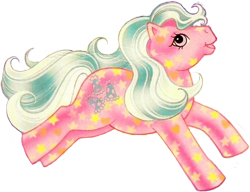 Size: 388x298 | Tagged: safe, artist:glownshowpony, dazzleglow, pony, g1, mane