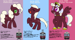 Size: 1512x816 | Tagged: safe, artist:tetsutowa, oc, oc only, alicorn, pony, alicorn oc, hankyu railway, japanese, ponified, train