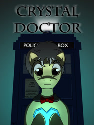 Size: 1536x2048 | Tagged: safe, artist:rainihorn, doctor whooves, doctor who, police box, solo, time travel