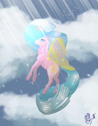 Size: 3104x3988 | Tagged: safe, artist:pegasusxiii, g1, cloud, cloudy, flying, solo, sunglider, windy wing ponies