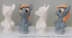 Size: 700x373 | Tagged: safe, artist:raptorarts, pony, bust, collectible, custom, figure, sculpture