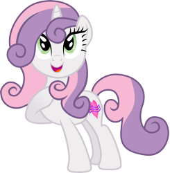 Size: 7840x8000 | Tagged: safe, artist:strawberry-pannycake, sweetie belle, pony, unicorn, absurd resolution, alternate cutie mark, female, looking at you, mare, older, older sweetie belle, open mouth, simple background, smiling, solo, svg, transparent background, vector