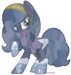 Size: 431x457 | Tagged: safe, artist:iartsyponies, oc, oc only, crystal pony, pegasus, pony, solo