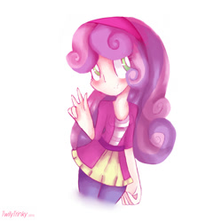 Size: 1000x1000 | Tagged: safe, artist:twilytrinky, sweetie belle, equestria girls, humanized, solo