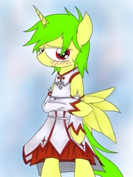 Size: 607x809 | Tagged: safe, artist:comically backfired, oc, oc only, alicorn, pony, alicorn oc, asuna, sword art online