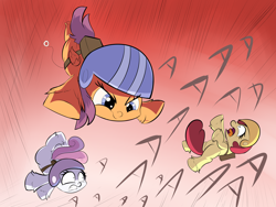 Size: 4000x3000 | Tagged: safe, artist:wadusher0, apple bloom, scootaloo, sweetie belle, cutie mark crusaders, helmet, newbie artist training grounds, parachute, skydiving, unshorn fetlocks