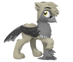 Size: 1277x1081 | Tagged: safe, artist:sherfur, oc, oc only, oc:avery, griffon, 3d, fluffy, simple background, smiling, solo, transparent background