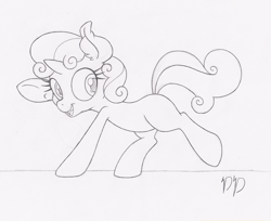 Size: 1000x815 | Tagged: safe, artist:dfectivedvice, sweetie belle, grayscale, monochrome, solo, traditional art