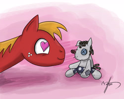 Size: 4744x3787 | Tagged: safe, artist:mateusuk, big macintosh, smarty pants, earth pony, pony, heart, male, stallion