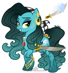 Size: 1024x1101 | Tagged: safe, artist:diigii-doll, oc, oc only, oc:bloo lagoon, earth pony, pony