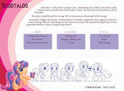 Size: 1240x912 | Tagged: safe, derpibooru import, scootaloo, g3.5, reference sheet, text