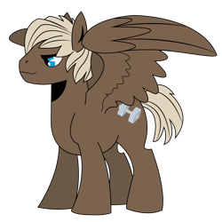 Size: 1000x998 | Tagged: safe, artist:dbkit, dumbbell, pony, alternate hairstyle, grin, male, solo, stallion