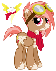 Size: 1024x1298 | Tagged: safe, artist:j-lin-mlp, oc, oc only, oc:thunder hoof, pegasus, pony, goggles, solo