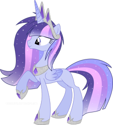 Size: 1600x1769 | Tagged: safe, artist:sonnatora, oc, oc only, alicorn, pony, alicorn oc, raised hoof, simple background, smiling, solo, transparent background, vector