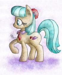 Size: 1024x1229 | Tagged: safe, artist:eternalsubscriber, coco pommel, earth pony, pony, female, mare, solo, two toned mane