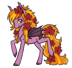 Size: 1345x1271 | Tagged: safe, artist:ackryllis, oc, oc only, oc:pumpkin spice, bat pony, pony, solo