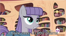 Size: 856x474 | Tagged: safe, edit, edited screencap, screencap, maud pie, maud pie (episode), all new, image macro, meme, solo, text