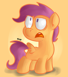 Size: 1280x1444 | Tagged: safe, scootaloo, pegasus, pony, female, filly, gradient background, solo