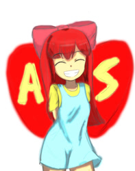 Size: 1089x1384 | Tagged: safe, artist:jumboz95, apple bloom, equestria girls, grin, smiling