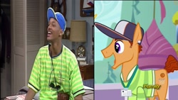 Size: 1280x720 | Tagged: safe, screencap, free throw, human, princess spike (episode), irl, irl human, photo, ponified, the fresh prince of bel-air, will smith