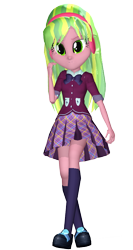 Size: 384x720 | Tagged: safe, artist:frede15, lemon zest, equestria girls, friendship games, 3d, simple background, transparent background, vector