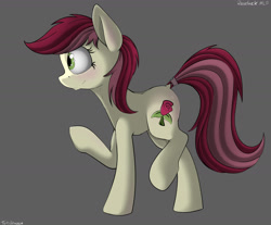 Size: 1596x1324 | Tagged: safe, artist:allyster-black, roseluck, simple background, solo, tail wrap