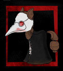 Size: 2070x2322 | Tagged: safe, pony, doctor, plague, plague doctor, plague doctor mask, renissance, solo