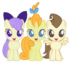 Size: 940x850 | Tagged: safe, artist:3d4d, cream puff, pound cake, pumpkin cake, cutie mark crusaders, needs more jpeg, recolor