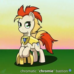 Size: 1280x1280 | Tagged: safe, artist:bluesparkks, oc, oc only, oc:chromatic bastion, female, simple background, solo