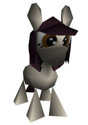 Size: 409x580 | Tagged: safe, artist:fillerartist, oc, oc only, 3d, low poly, quality, solo, stylistic suck