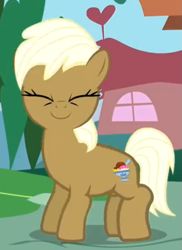 Size: 515x708 | Tagged: safe, screencap, lickety split, lickety-split, earth pony, secret of my excess, animation error, colt, eyelashes, eyes closed, smiling, solo