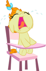 Size: 800x1230 | Tagged: safe, artist:andreavalentina991, pumpkin cake, pony, baby, baby pony, crying, diaper, filly, foal, simple background, solo, transparent background, vector