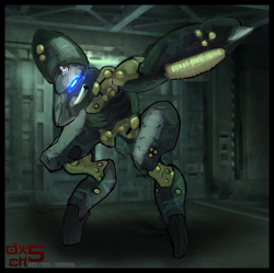 Size: 1215x1211 | Tagged: safe, artist:great-5, oc, oc:stargazer, crossover, konami, lightmare, metal gear, metal gear ray, speedpaint, when you see it