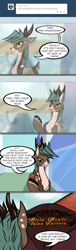 Size: 800x2624 | Tagged: safe, artist:sevireth, oc, oc only, oc:fafaeli, ask, barely pony related, canterlot, crufavers, juice factory, tumblr