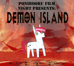 Size: 900x800 | Tagged: safe, oc, oc only, oc:flicker, demon island, ponibooru film night