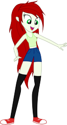 Size: 4000x7394 | Tagged: safe, artist:the-aziz, oc, oc only, oc:primavera, equestria girls, belly button, clothes, midriff, simple background, solo, tanktop, transparent background, vector