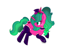 Size: 2544x2200 | Tagged: safe, artist:rem-ains, oc, oc only, oc:fancy, pony, unicorn, hat, solo