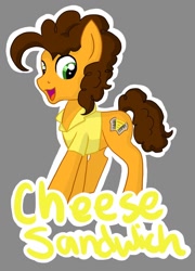 Size: 920x1280 | Tagged: safe, artist:velocityraptor, cheese sandwich, pony, looking at you, male, smiling, solo, stallion