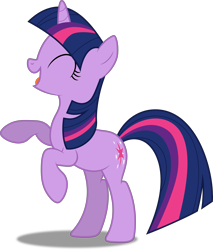 Size: 4265x5000 | Tagged: safe, artist:dashiesparkle, twilight sparkle, unicorn twilight, unicorn, party of one, .svg available, absurd resolution, eyes closed, open mouth, rearing, simple background, solo, transparent background, vector