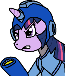 Size: 286x331 | Tagged: safe, artist:plantpony, twilight sparkle, crossover, megaman, solo