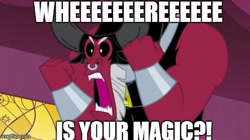 Size: 490x275 | Tagged: safe, lord tirek, image macro, meme, scorpan's necklace, tirek where is your meme?!